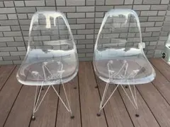 アクリルチェア 透明 スチール脚 IKEA トービアス 2脚 バラ売り可