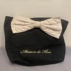 Maison de Fleur リボン トートバッグ 黒 ブラック