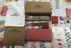 coach長財布　ピンク