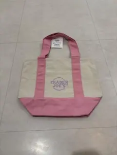 お値下げ中❣️新品Trader Joe's ミニトートバッグ パステルカラーピンク
