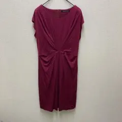 ストロベリーフィールズ　バーガンディ ドレープデザインドレス