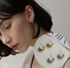 AJIRO ゴールド ピアス