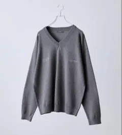 CLEL Ｖネックニット　グレーのサムネイル