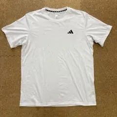 【美品】アディダス adidas Tシャツ 半袖シャツ 2XLサイズ メンズ 白