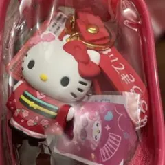 ハローキティ 着物デザイン キーホルダーセット新品オマケ付き