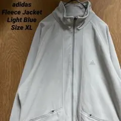 adidas アディダス フリース ジャケット XL相当 ライトブルー