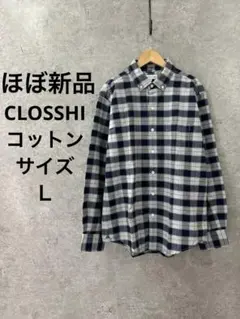 CLOTHING /L/コットン/チェックボタンダウンシャツ長袖シャツのサムネイル