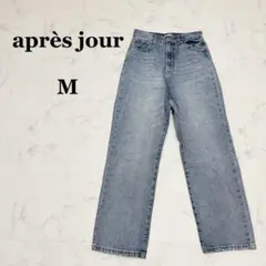 アプレジュール♦︎デニムパンツ M ワイドストレート ハイウエスト ライトブルーのサムネイル