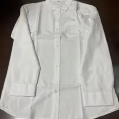 ホワイト長袖ワイシャツとストライプネクタイセット