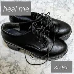 heal me レースアップ ローファー ブラックのサムネイル