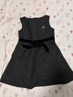 BEBE キッズ ノースリーブ ワンピース ブラック ラメ入り