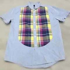 SILAS 半袖シャツ チェック柄切り替え Mサイズのサムネイル