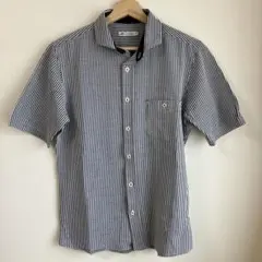 MEN'S MELROSE 半袖ストライプシャツ Lサイズのサムネイル