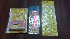 ☆新品未使用☆　サンリオ　ポムポムプリン　シール　ミニレターセット　平成レトロ