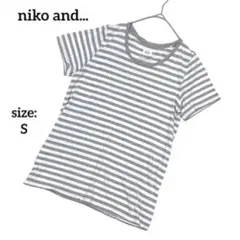 ニコアンド 半袖 Tシャツ カットソー ボーダー ストライプ クルーネック 春夏