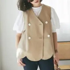 プラージュ Plage calla lilyジレ ベージュ 34 S〜M - メルカリ
