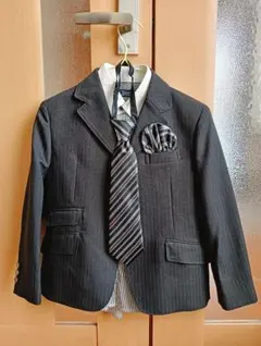 【ますだ様専用】ダークグレー ストライプ スーツセット