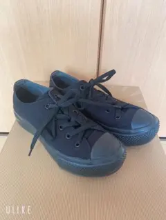 CONVERSE ブラック ローカット 厚底スニーカー　23cm