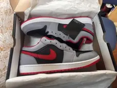 Nike Air Jordan 1 Low グレー/ブラック/レッド　30cm