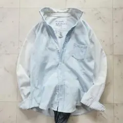 フランク＆アイリーン デニムシャツ ヴィンテージ加工 ライトブルー ゆったりめ