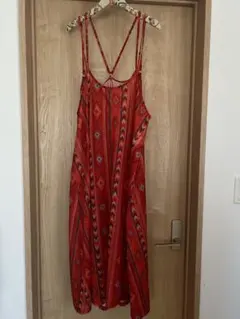 チチカカ　ネイティブ柄　キャミワンピース　ロングワンピース　エスニック