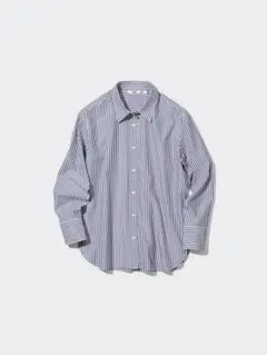 ユニクロ ストライプ長袖シャツ Mサイズ