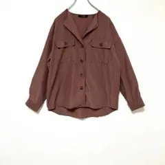 w closet シャツ ブラウス　ブラウン