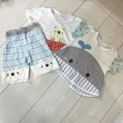 kids zoo ベビー　Tシャツ　短パンセット　キッズズー70cm ズボンのサムネイル