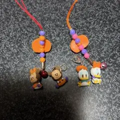 ディズニー ハロウィン キーホルダー 4種セット レトロ　ミッキー　ミニー