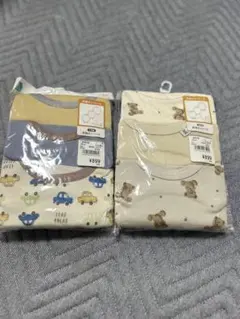 ベビー肌着3枚セット×2 車柄 クマ柄