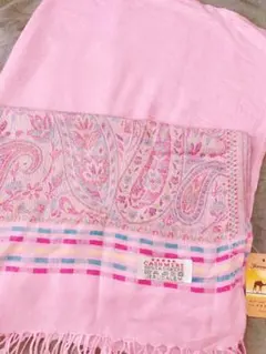 カシミアストール　ピンクのサムネイル