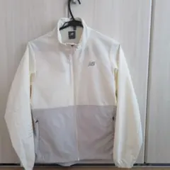New Balance ウィンドブレーカー Lサイズ ホワイト・グレー