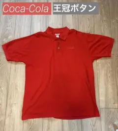 90s/Coca-Cola ポロシャツ レッド 刺繍ロゴのサムネイル