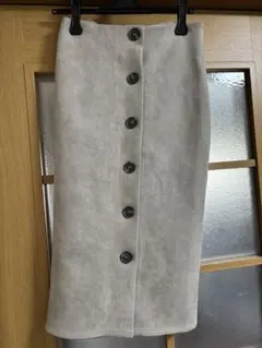 スエード ロングスカート