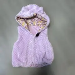 ANNA SUI フード付きラベンダーベビーベスト 70-90cm