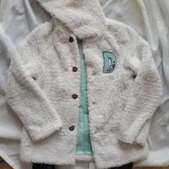 Diable フリースコート D刺繍 クリーム色