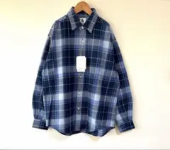 ヴィンテージ チェック レギュラーフォルム シャツ コバルトブルー / S