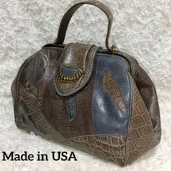 SHARIF レザーパッチワーク バッグ ヴィンテージ 90s