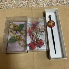 【最終値下げ】和装小物 かんざし•髪飾り2点 3点セット 和装ヘアアクセサリー