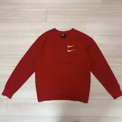 希少NIKE ナイキ ダブルスウッシュ バックプリント スウェット M レッド