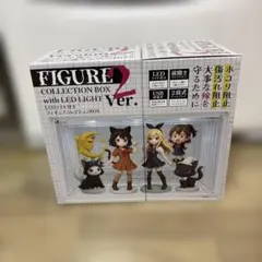 【未開封／送料込／２個】LEDライト付き　フィギュア　コレクションボックス（白）