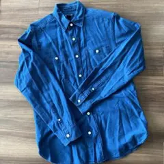 カジュアル　シャツ　gap ネイビー シャツ　M