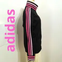 ​【美品】adidas NEO LABEL トラックジャケット 黒×ピンク L