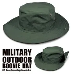 ミリタリーグリーン ブーニーハット サファリハット アウトドアハット