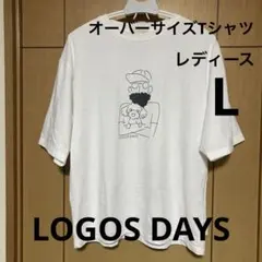 LOGOS DAYS 半袖Tシャツ Lサイズ ホワイト レディース