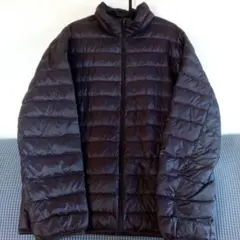 ユニクロ　ダークブラウン キルティングダウンジャケット　大きなサイズ　XL