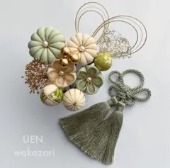 No.219 つまみ細工 髪飾り 和装 成人式 卒業式 七五三 玉かんざし