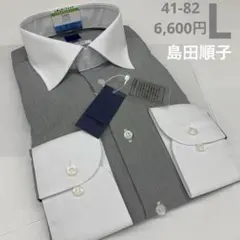 ワイシャツ、シャツ、ノンアイコン、コットン100、クレリック、ワイドカラー