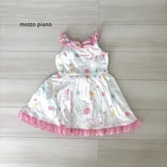 mezzo piano メゾピアノ 刺繍 花柄ワンピース 110cm