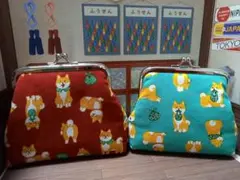 ハンドメイド☆がま口ポーチ2個セット